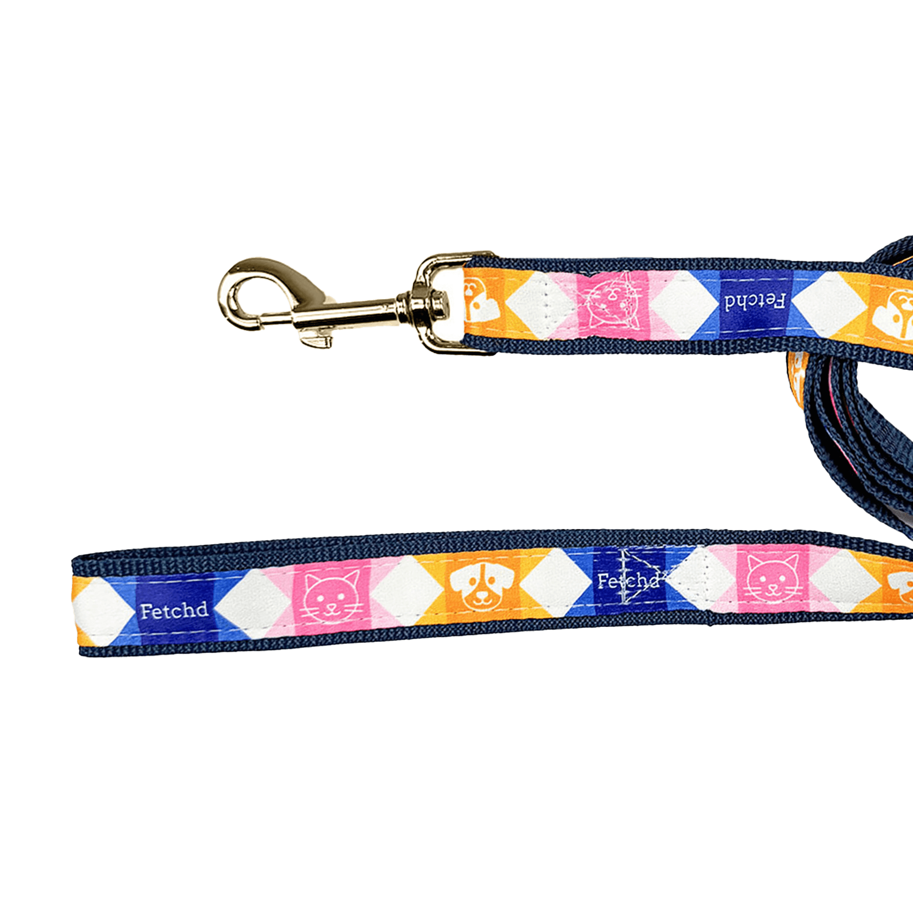 1" x 48" Sublimated Leash with Gold-Colored Hardware